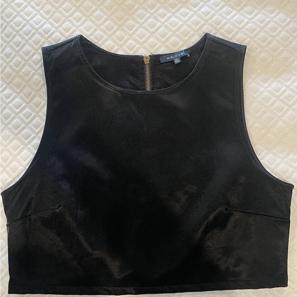 Kirious Vegan Snake Leather Crop Top